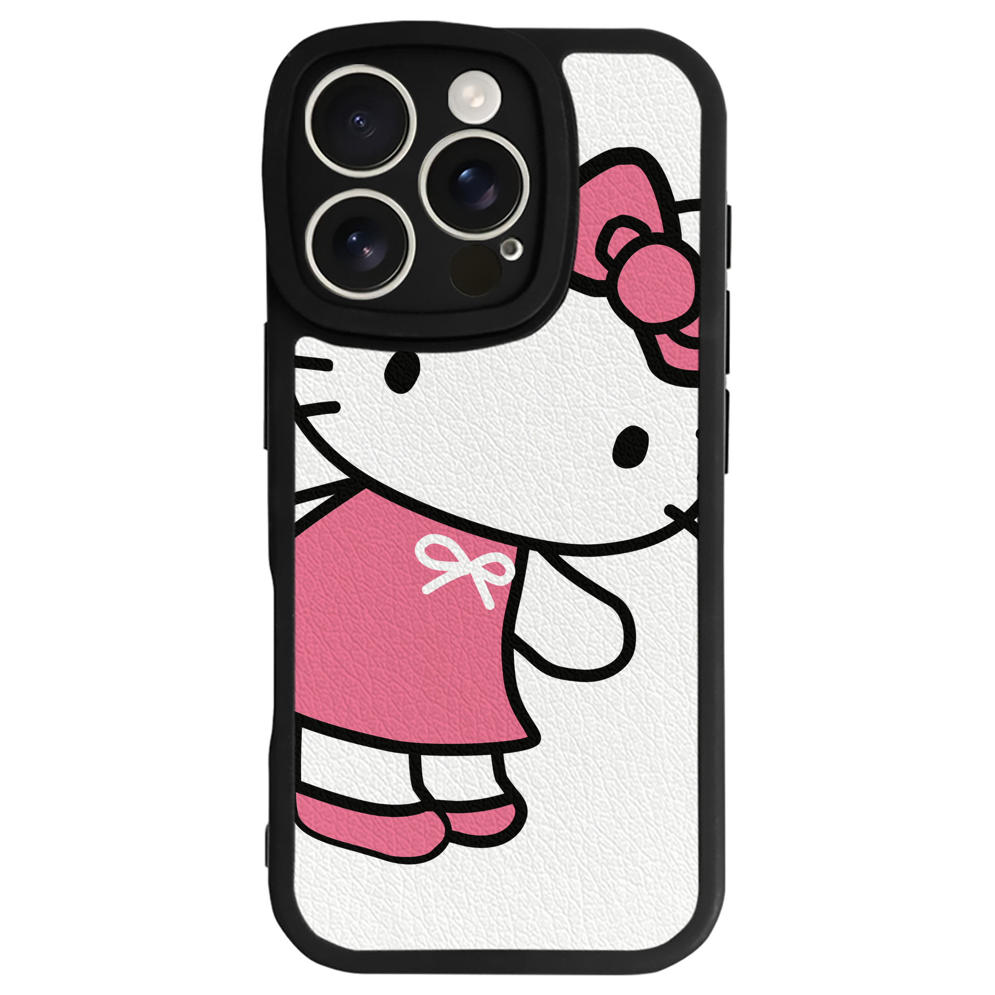 （画像用） Hello Kitty ハローキティ 【iPhone 16シリーズ対応】シリコンスマホケース（レザー調） 材質：シリコン